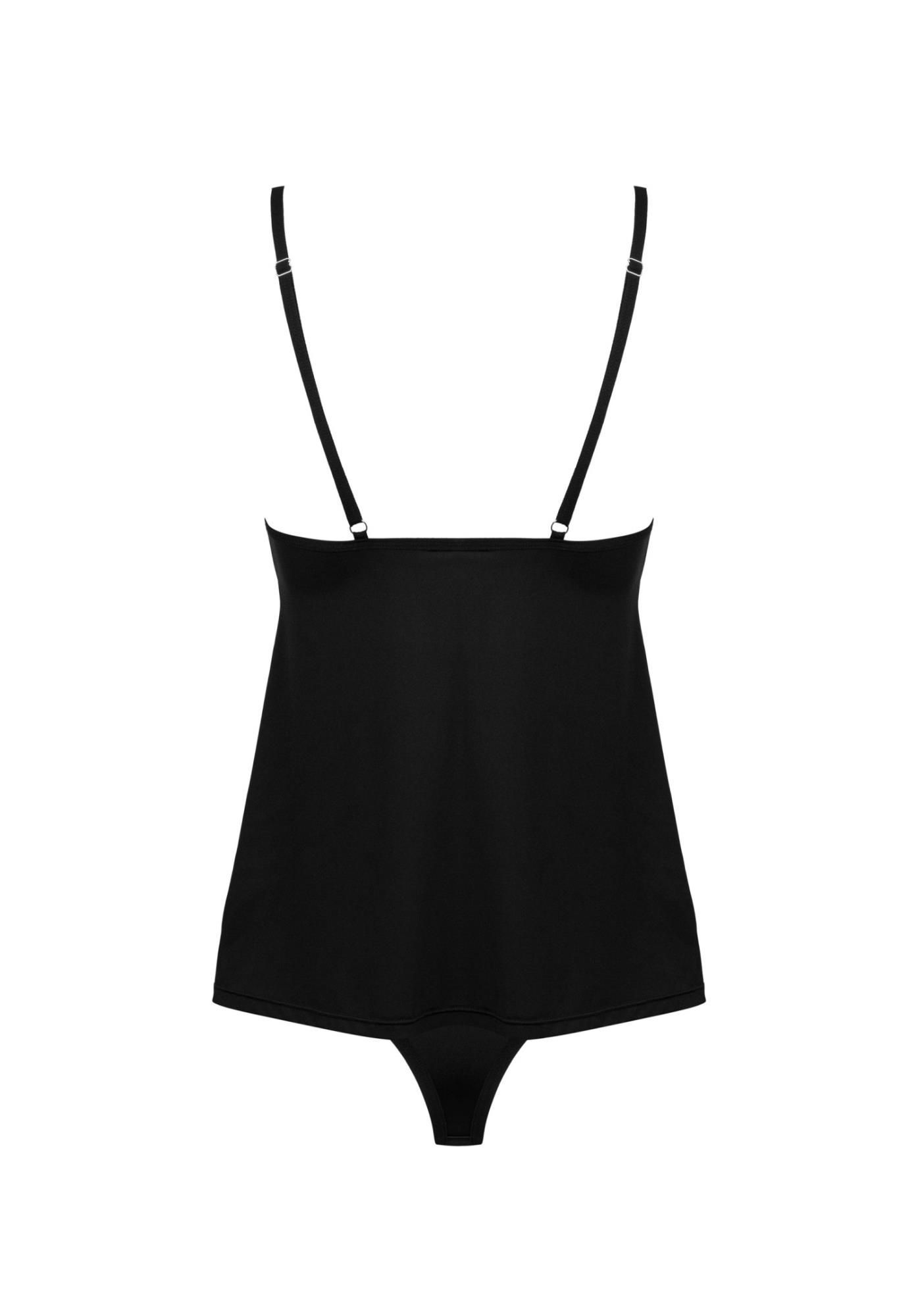 Комплект белья Obsessive Bella Rou, XL/2XL (черный)