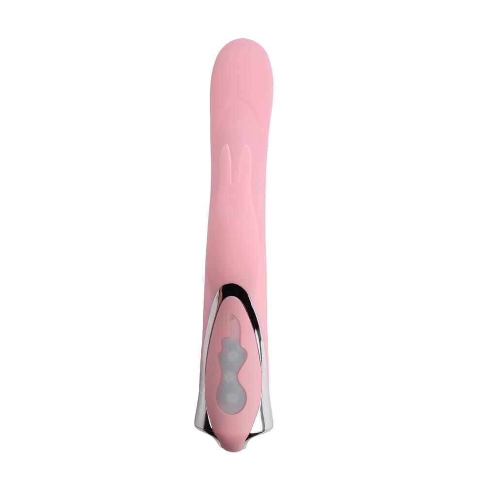 Вибратор-кролик Aphrovibe Rotating Missile Bunny, 24 см (светло-розовый)