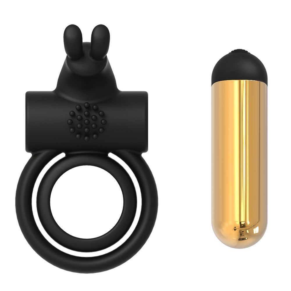 Эрекционное кольцо с вибрацией Dream Toys Joël, 9 см (черный)