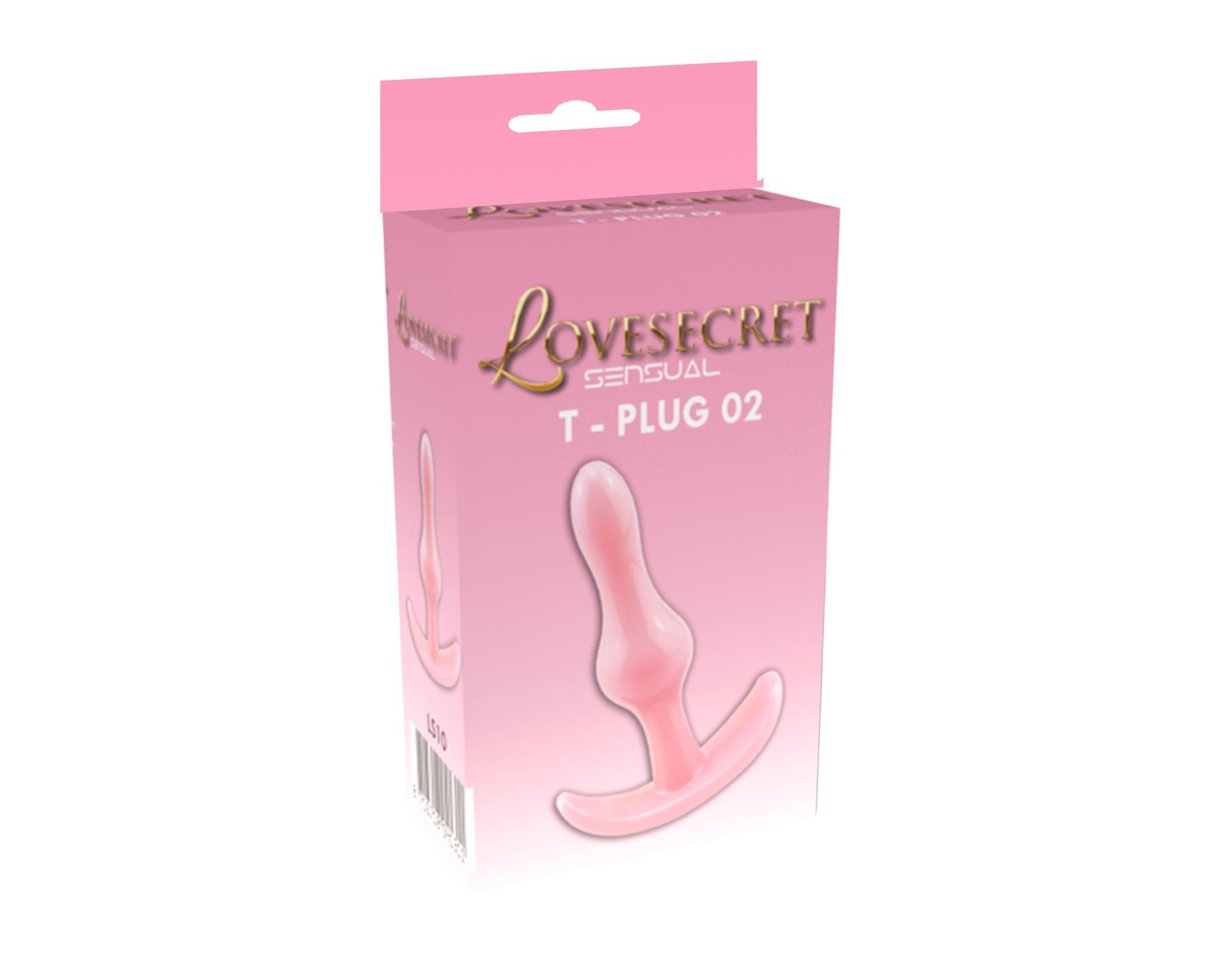 Korek analny Lovesecret T-Plug 02, 8.5 cm (różowy)