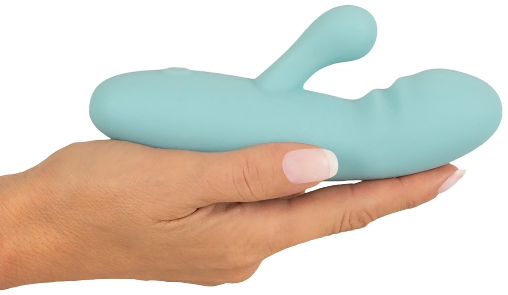 Вибратор-кролик Cuties Mini Rabbit Softies, 15.5 см (бирюзовый)