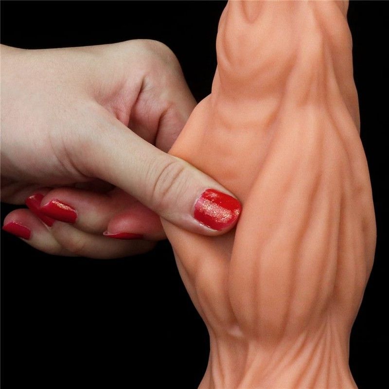 Фаллоимитатор с присоской Lovetoy Dual-Layered Silicone Nature Cock, 24,5 см (телесный)