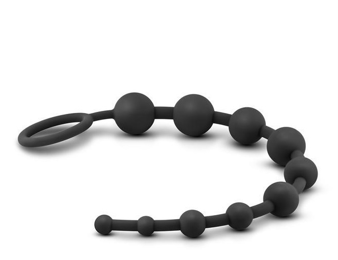 Анальная цепочка Anal Adventures Platinum Anal Beads, 31.8 см (черный)