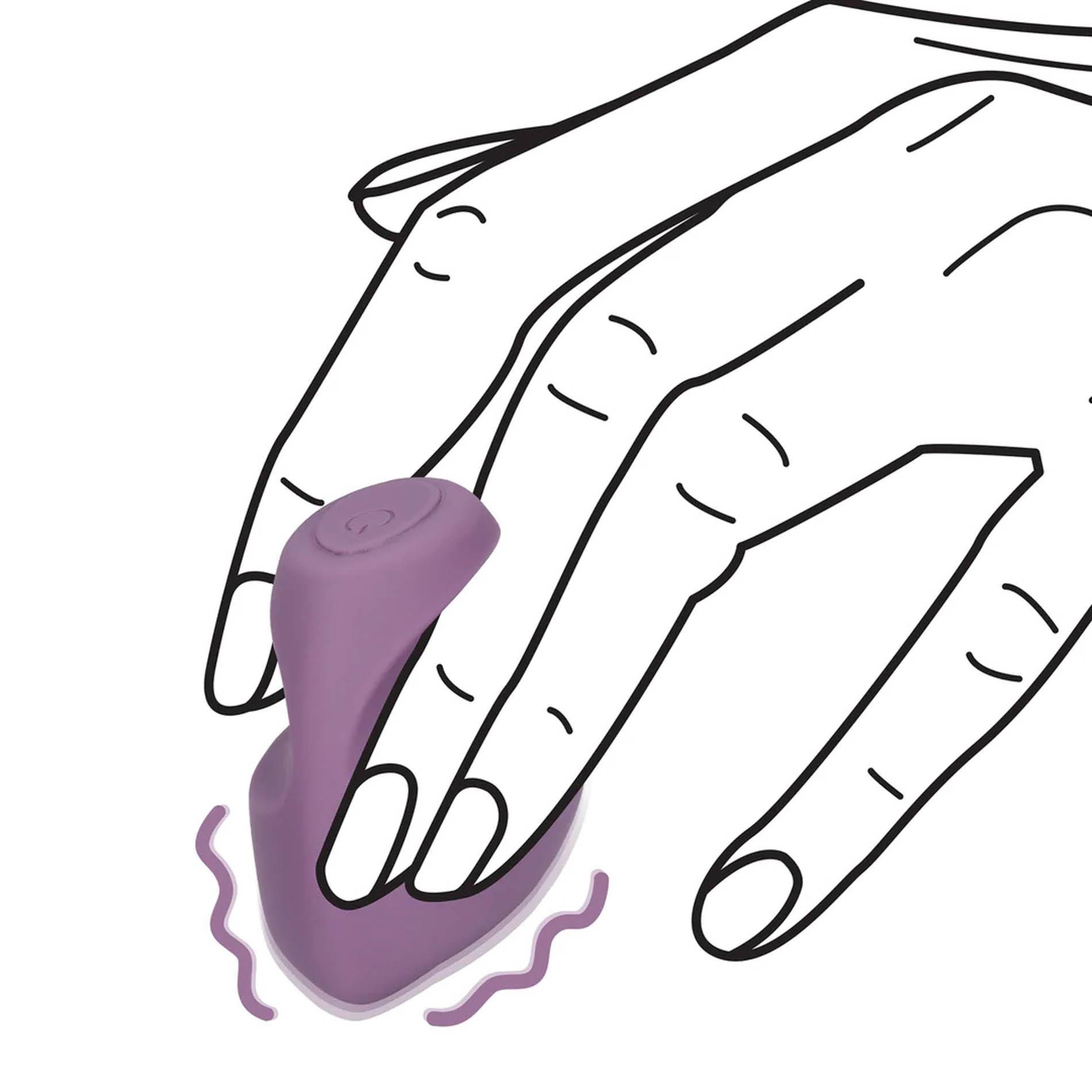 Мини-вибратор Loveline Finger, 5.4 см (фиолетовый)