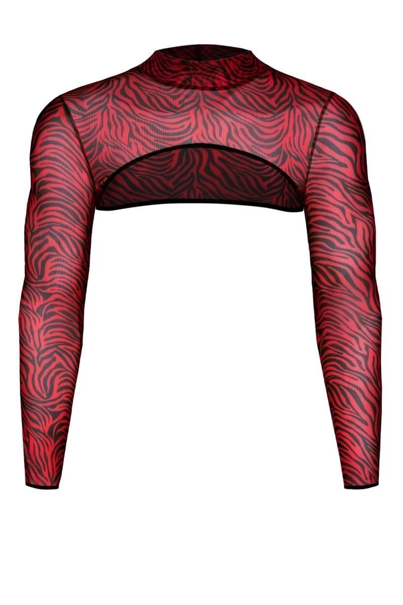 Топ с длинными рукавами Regnes Fetish Planet, S (черный с красным)