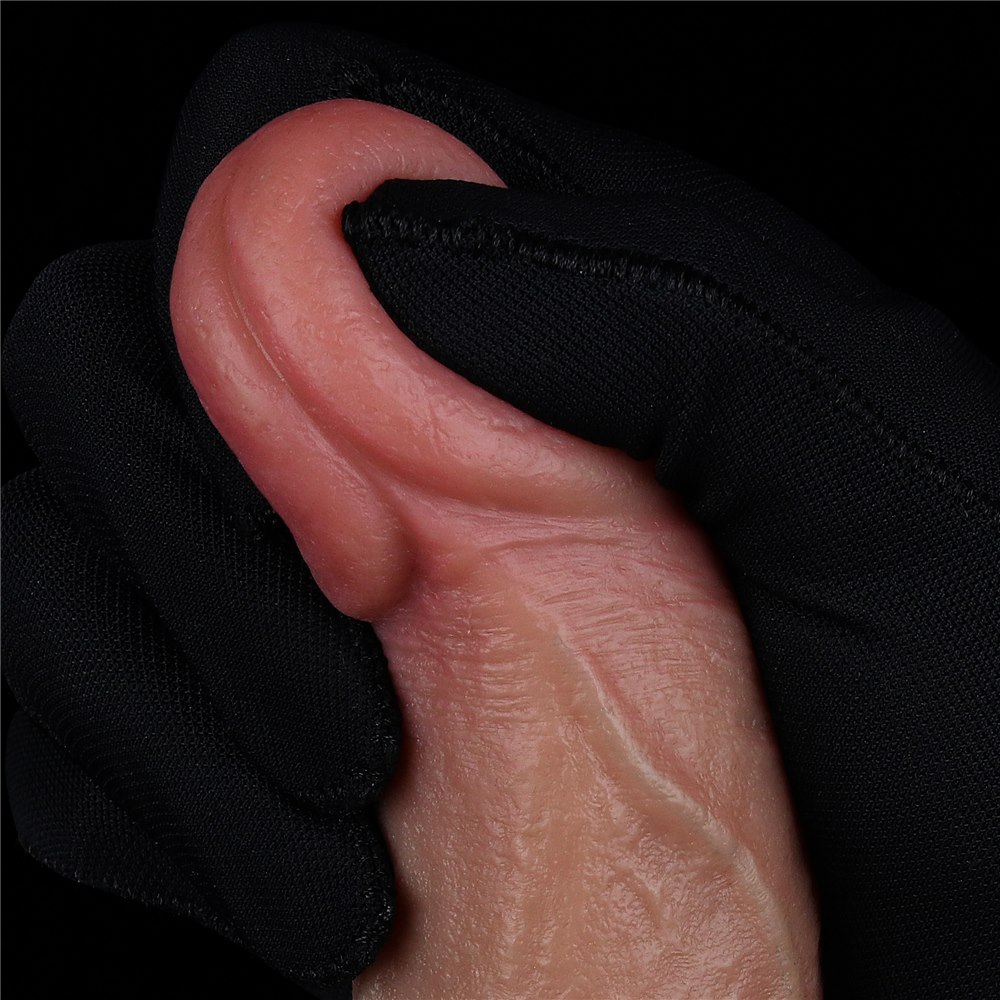 Фаллоимитатор Dual Layered Silicone Cock 7", 18 см (коричневый)