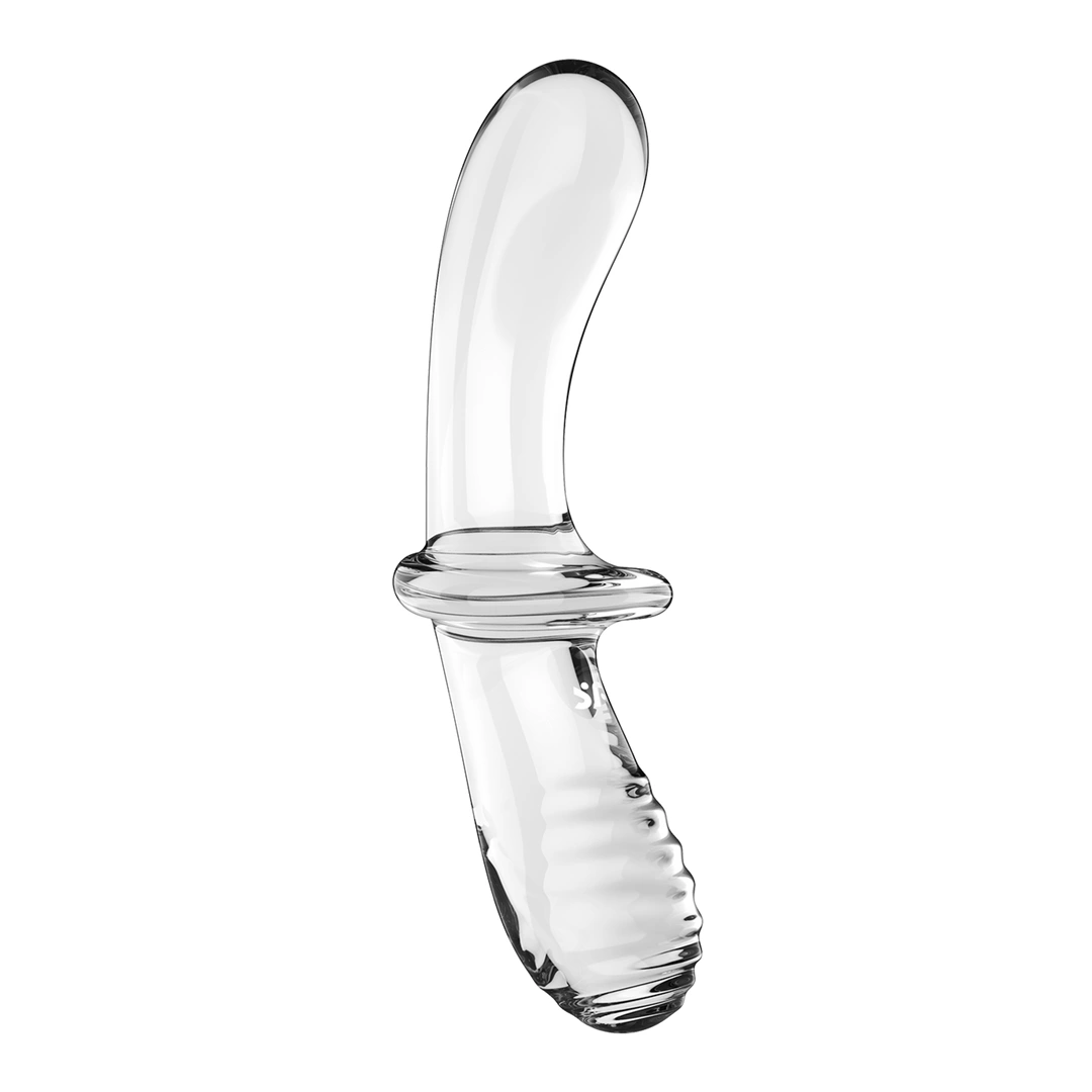 Фаллоимитатор Satisfyer Double Crystal, 19.6 см (прозрачный)