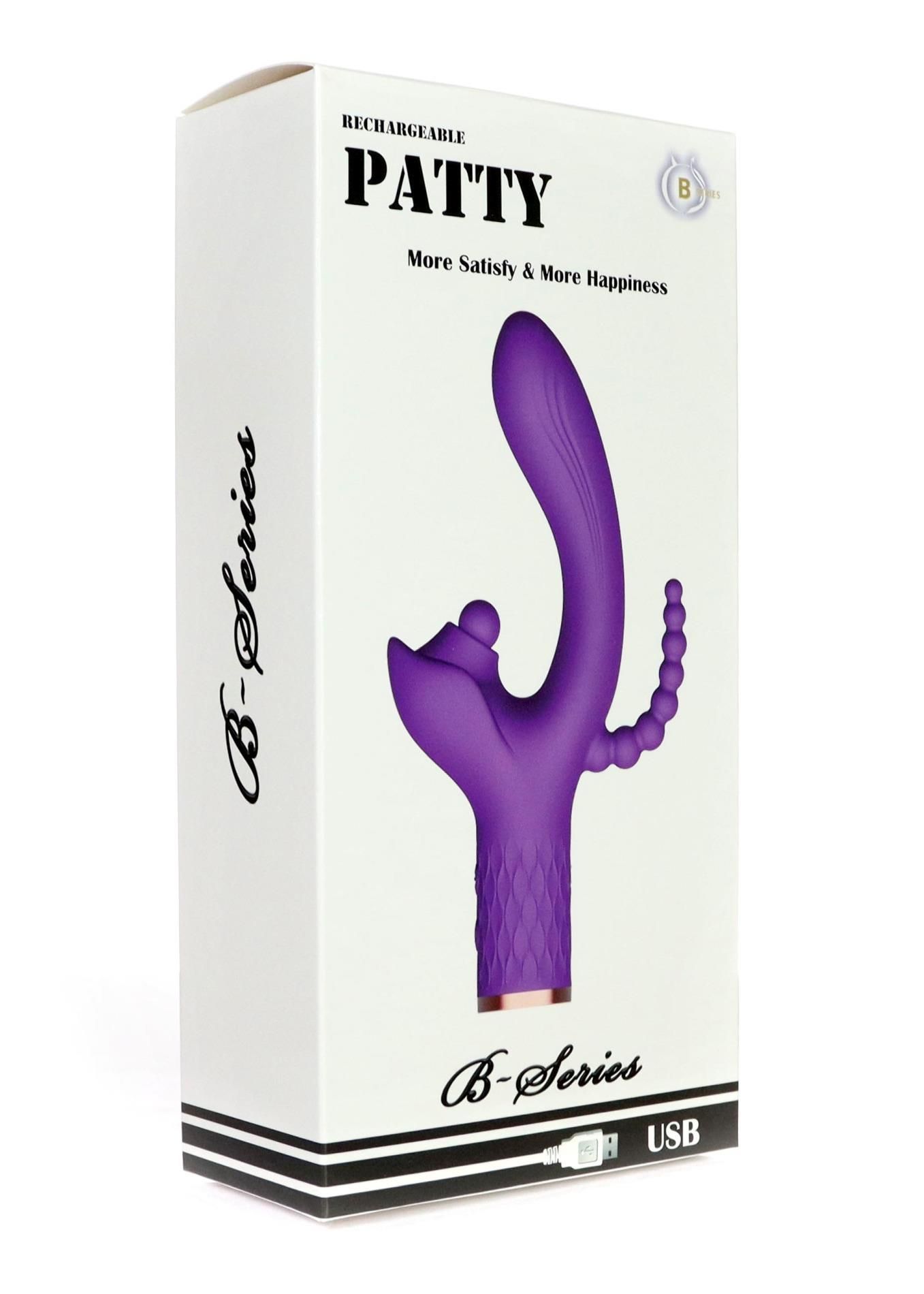 Вибратор B - Series Power Patty, 21.5 см (фиолетовый)
