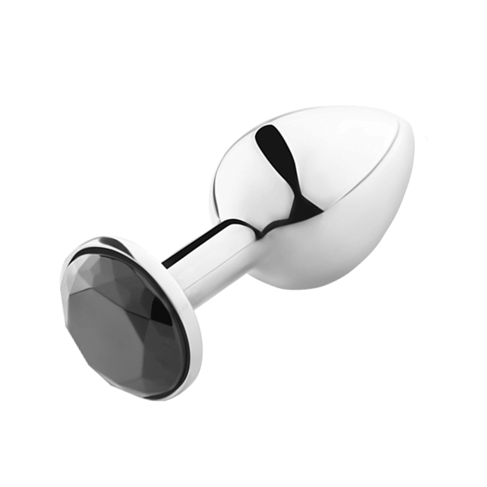 Korek analny z kryształem Secret Play Plug & Play S, 7,5 cm (czarny)
