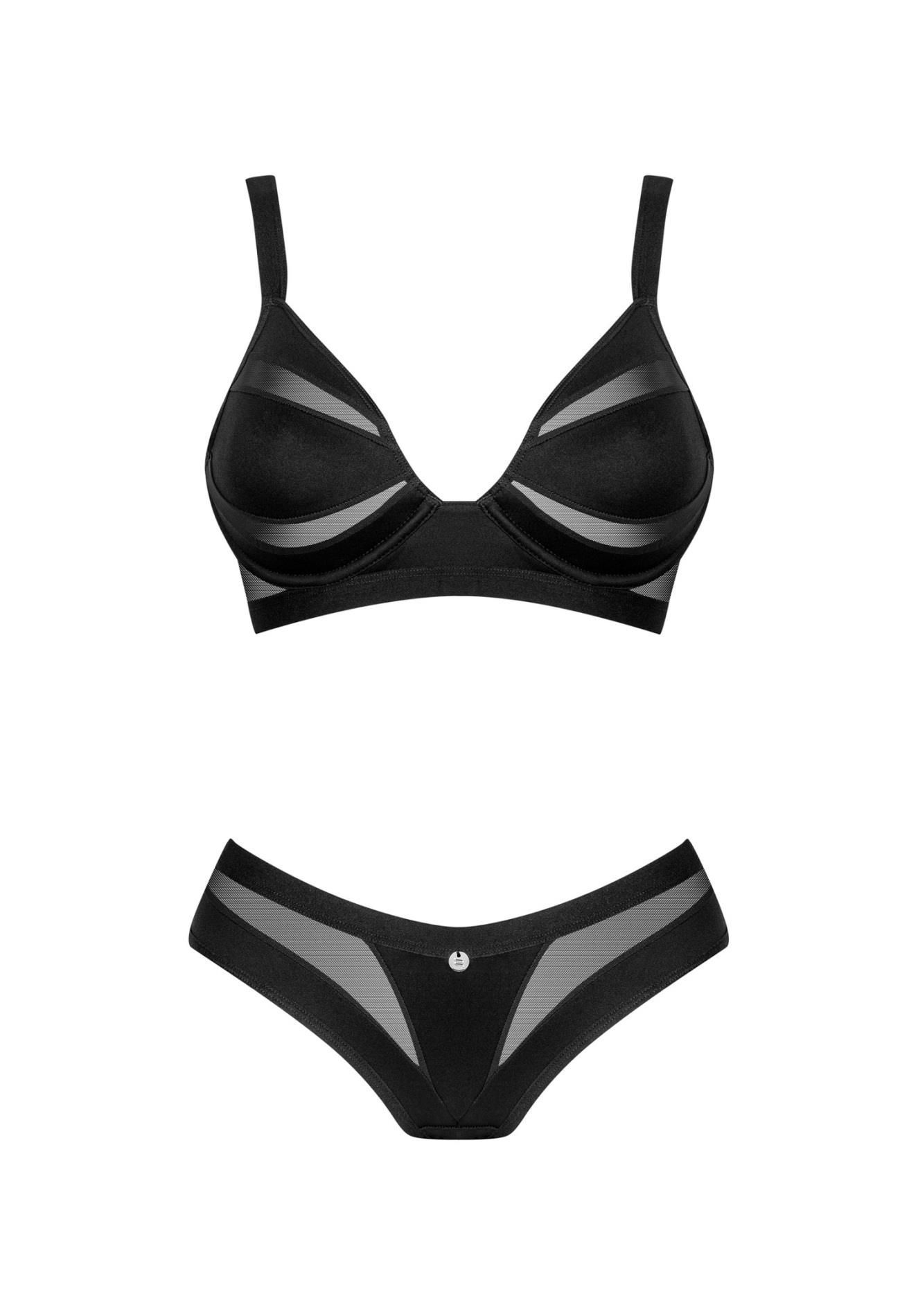 Комплект белья Obsessive Amoria, XS/S (черный)
