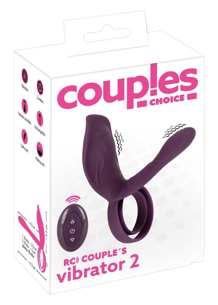 Эрекционное кольцо Couples Choice Couple's Vibrator 2, 11.2 см (фиолетовый)