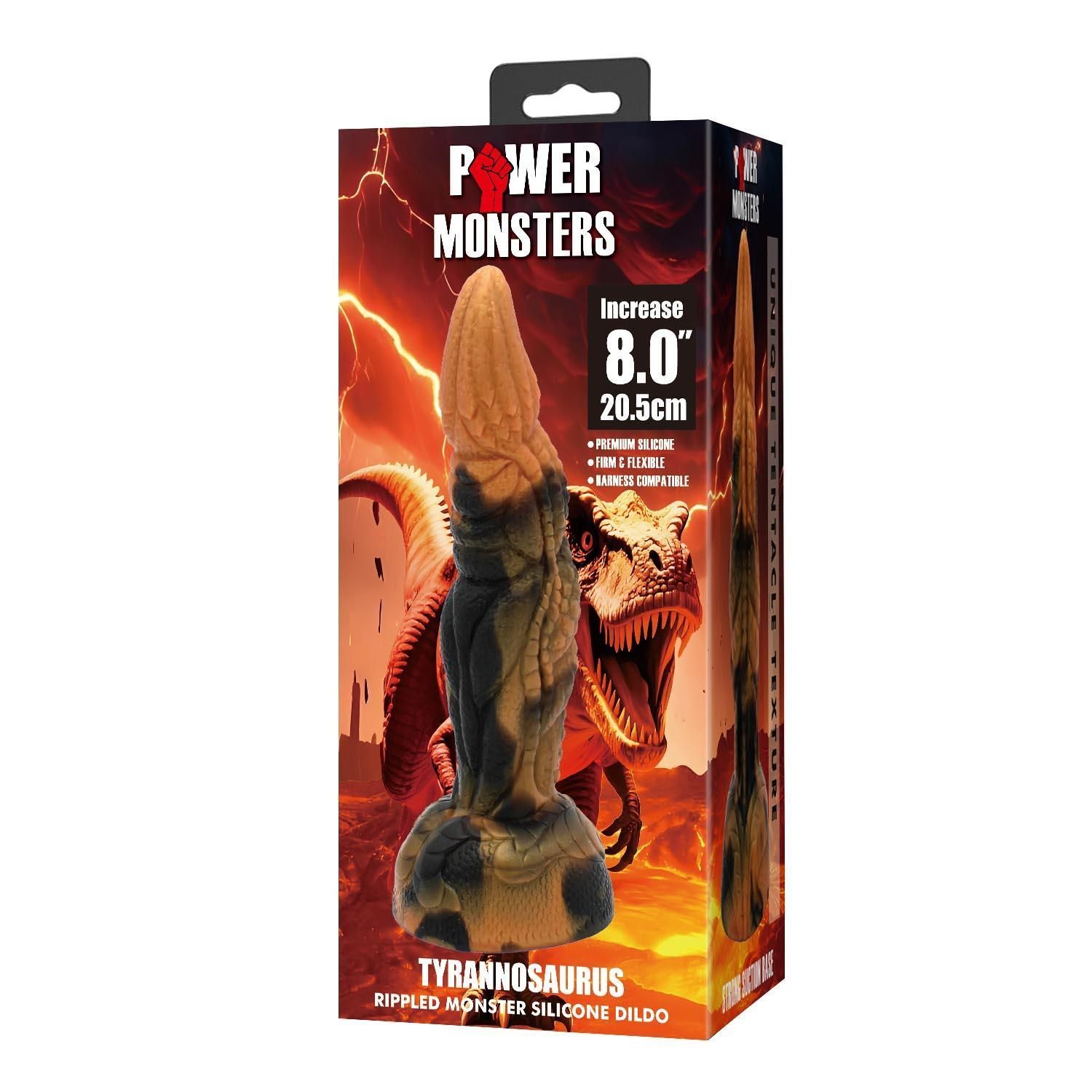 Фаллоимитатор Power Monsters Tyrannosaurus, 20.5 см (мульти)