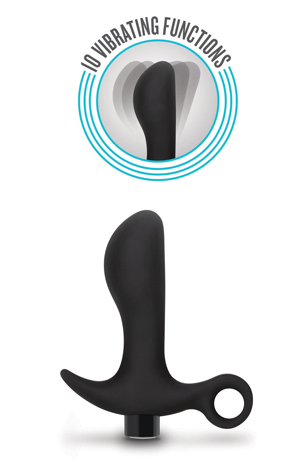 Стимулятор простаты Anal Adventures Platinum Vibrating 1, 10.7 см (черный)