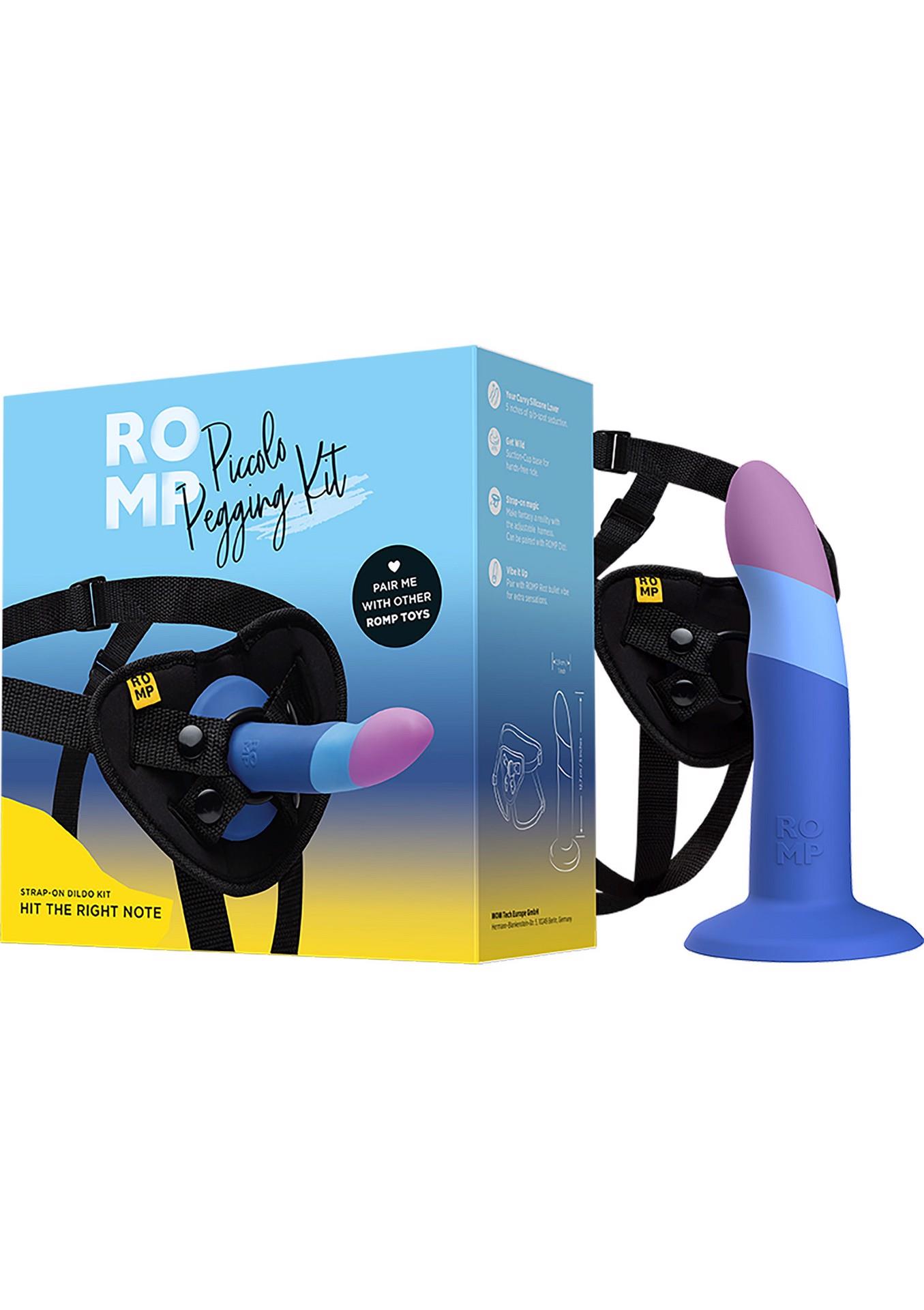 Страпон Romp Piccolo Pegging Kit, 14 см (мульти)