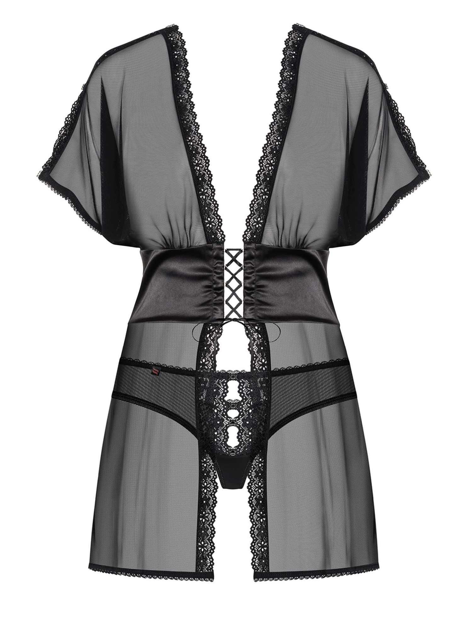 Комплект белья Obsessive 868-BAB-1, L/XL (чёрный)