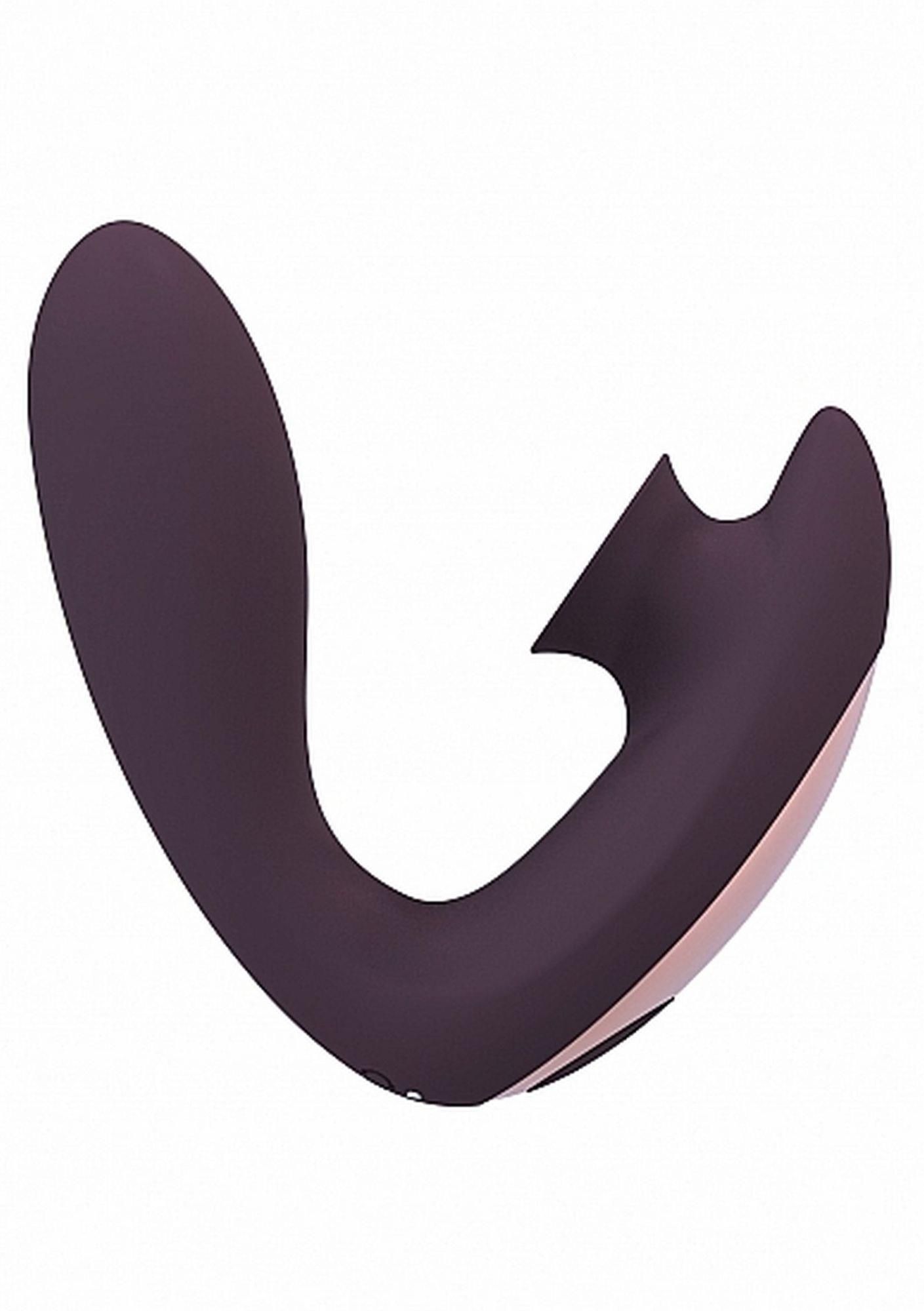 Вакуумний стимулятор клітора з вібрацією Desirable Bendable Air Pulse (фіолетовий)