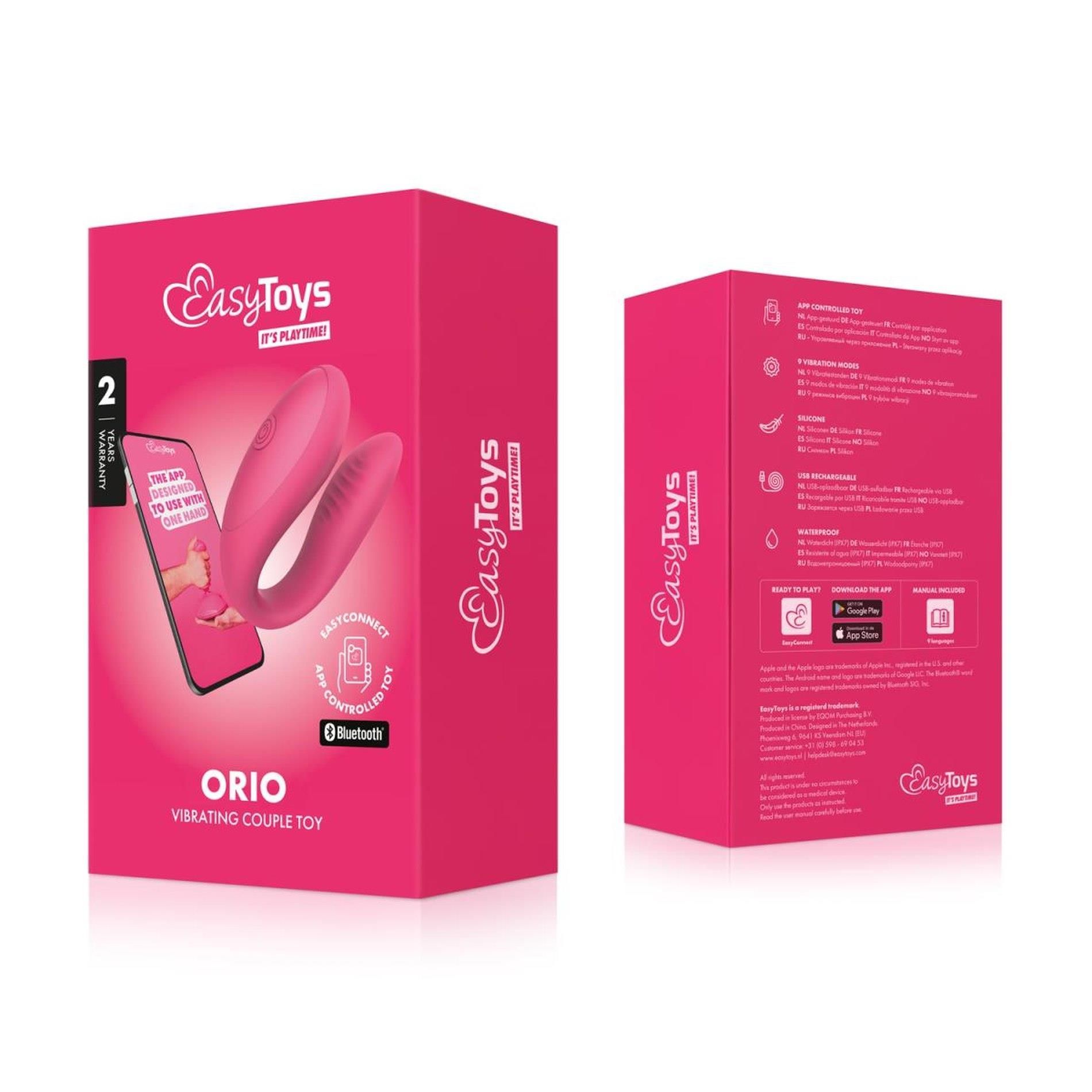 Вібратор для пар EasyConnect Orio, 8 см (рожевий)
