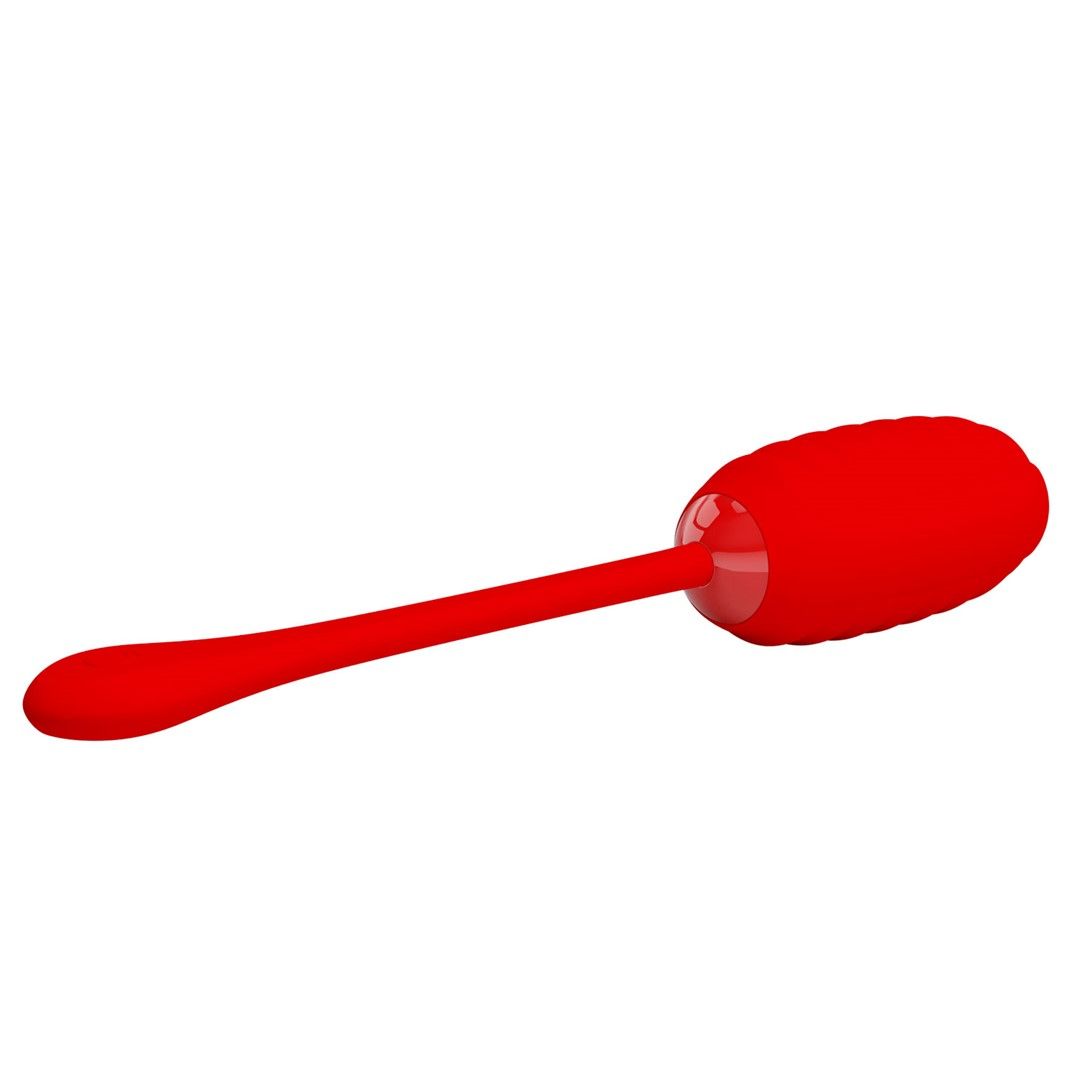 Віброяйце Pretty Love Kirk Super Soft Silicone, 19,7 см (червоний)