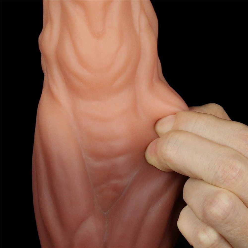 Фаллоимитатор Dual-Layered Silicone 9.5" Nature Cock, 24.5 см (коричневый)
