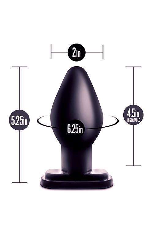 Анальная пробка Blush Anal Adventures XL Plug, 13.3 см (черный)