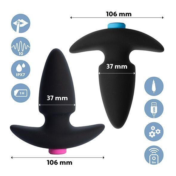 Набір анальних пробок FeelzToys FunkyButts, 12,5 см (чорний)