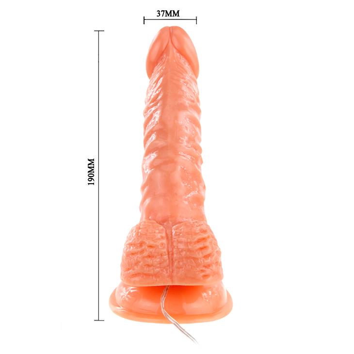Вибратор Baile Super Rota Dong R, 19 см (телесный)