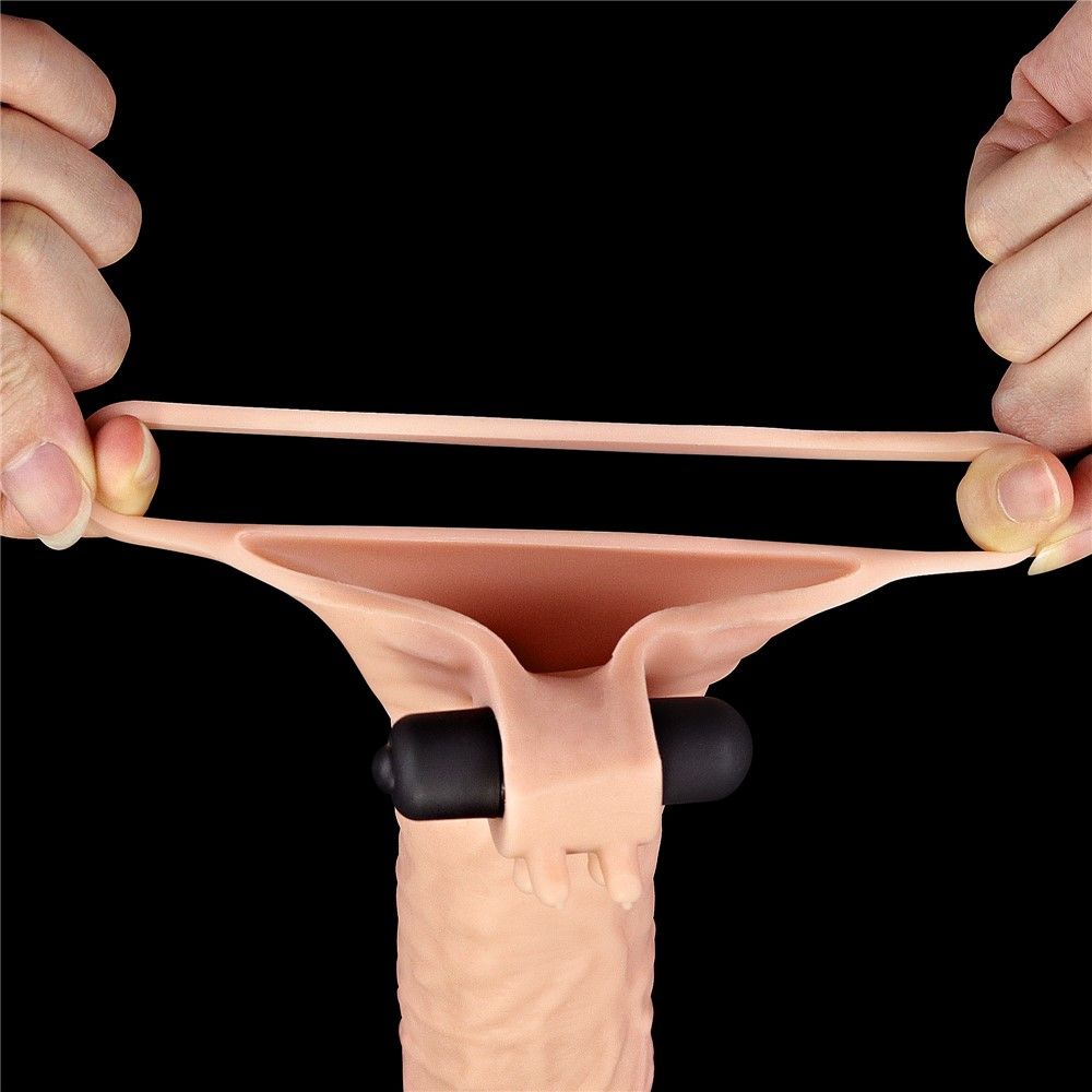 Lovetoy Add 2 Pleasure X Tender - Nakładka na penisa, W kolorze cielistym, 19 cm