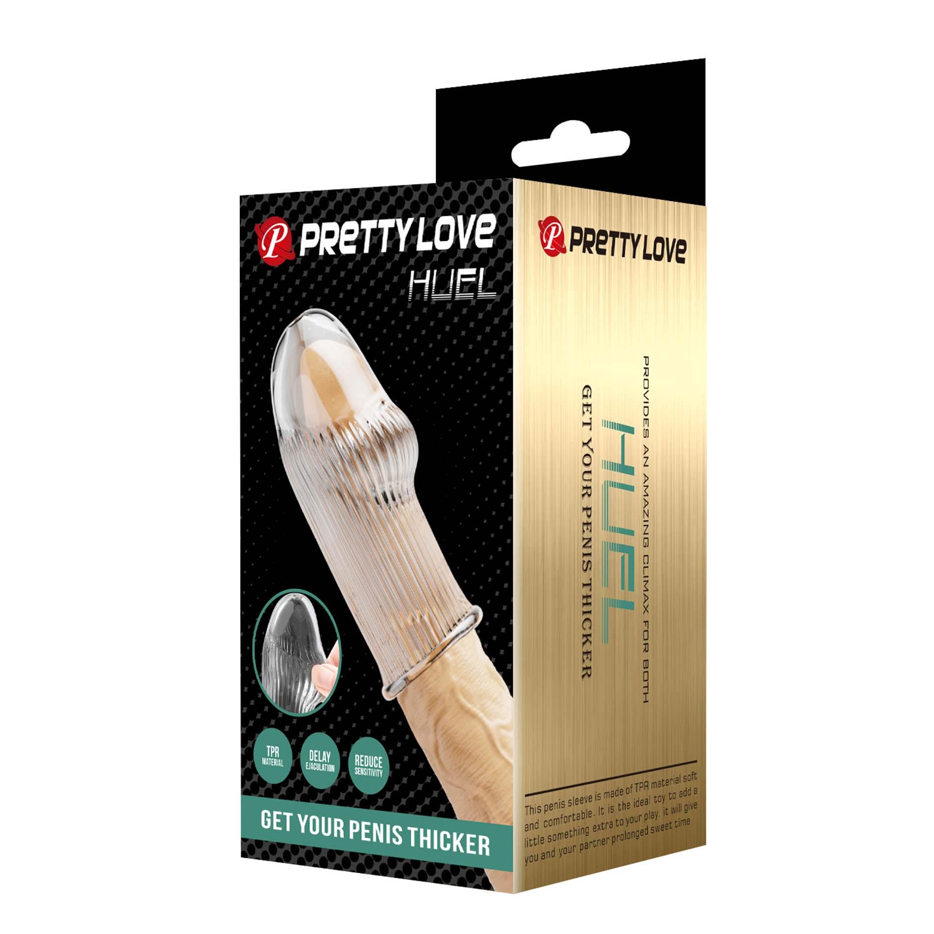 Насадка на пенис Pretty Love Huel, 8.7 см (прозрачный)