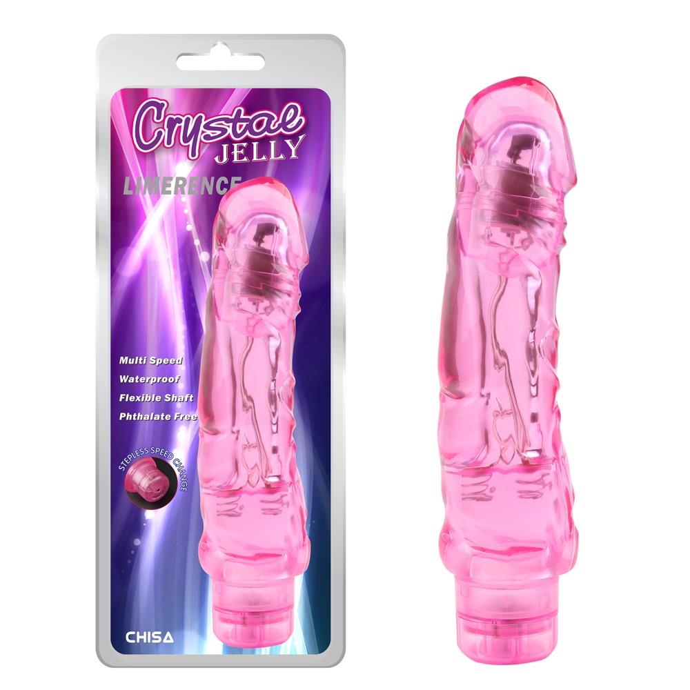 Вибратор Crystal Jelly Limerence, 21.5 см (розовый)