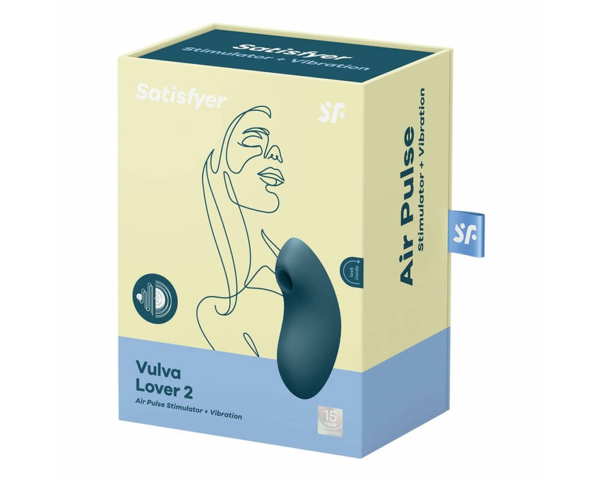 Вакуумный стимулятор клитора с вибрацией Satisfyer Vulva Lover 2 (синий)