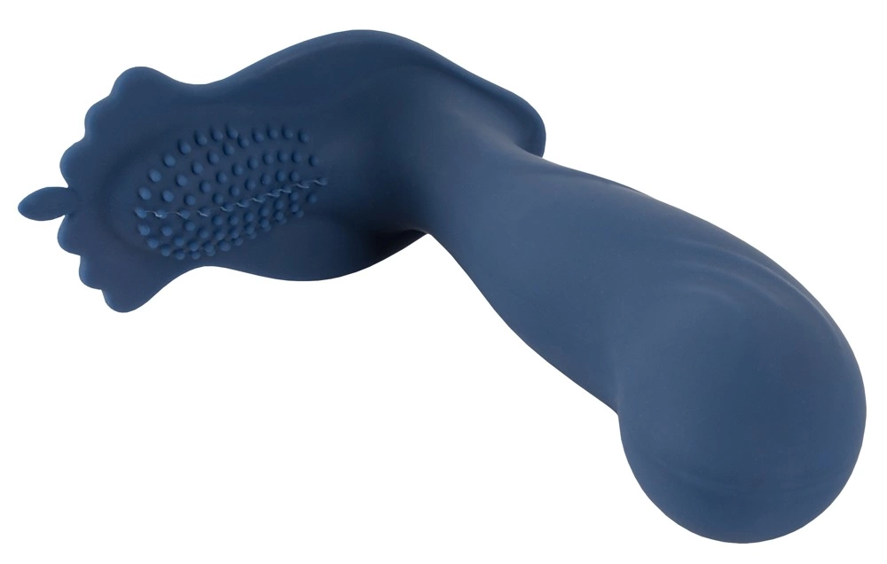 Стимулятор простаты You2Toys Vibrating Butt Plug With Nubs, 11.7 см (синий)