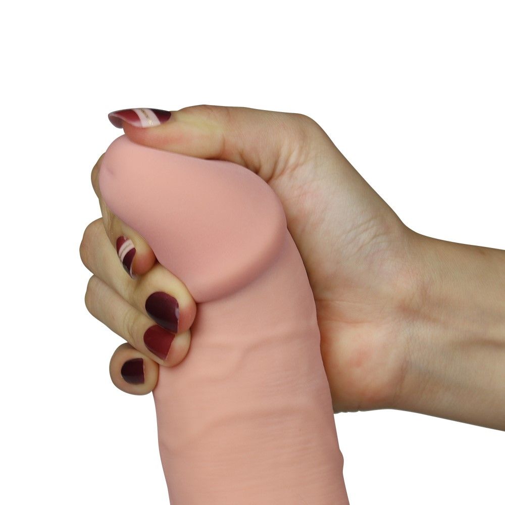 Реалістичний вібратор LoveToy The Ultra Soft Dude, 20 см (тілесний)