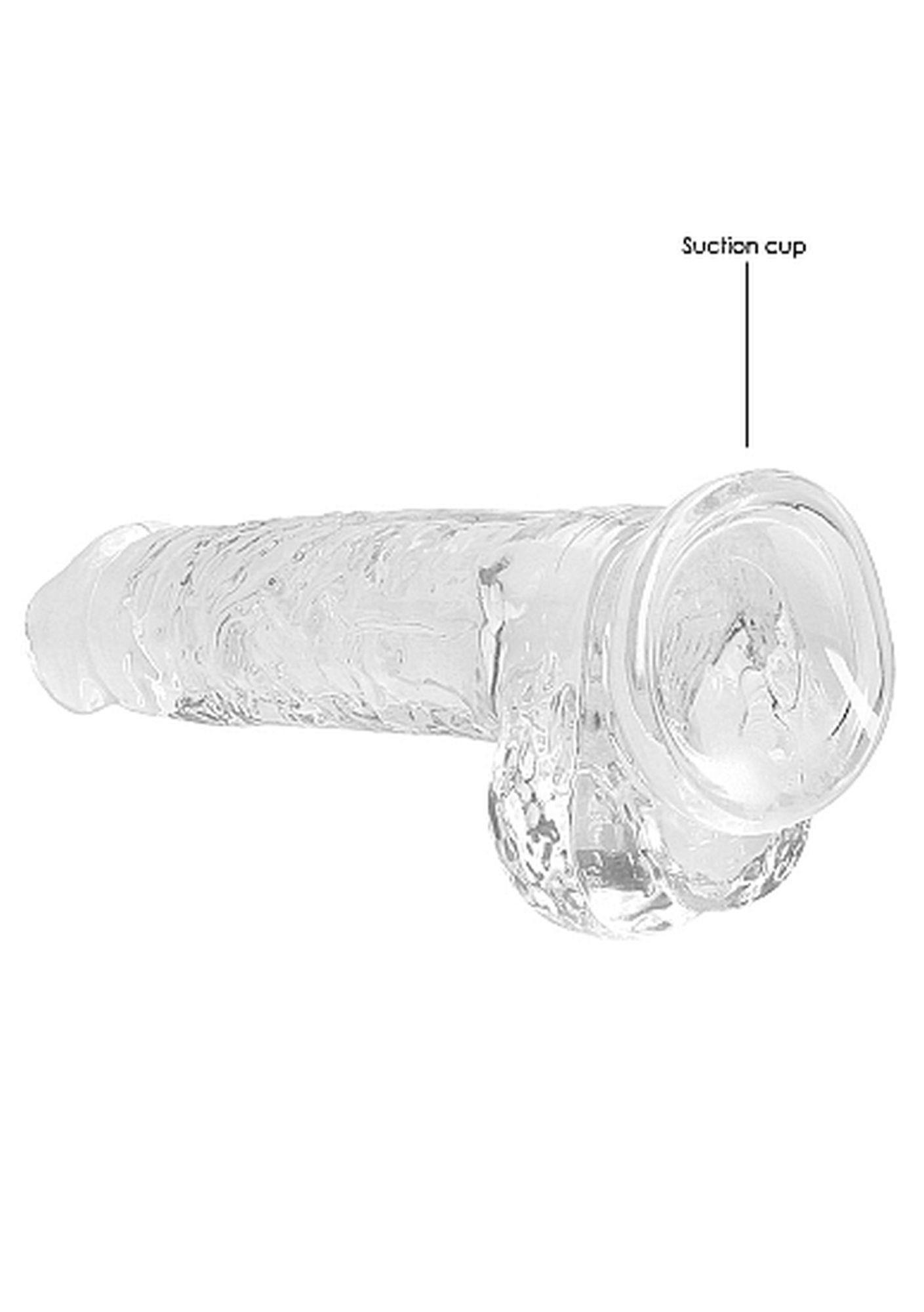 Фаллоимитатор RealRock Crystal Clear 8”, 21 см (прозрачный)