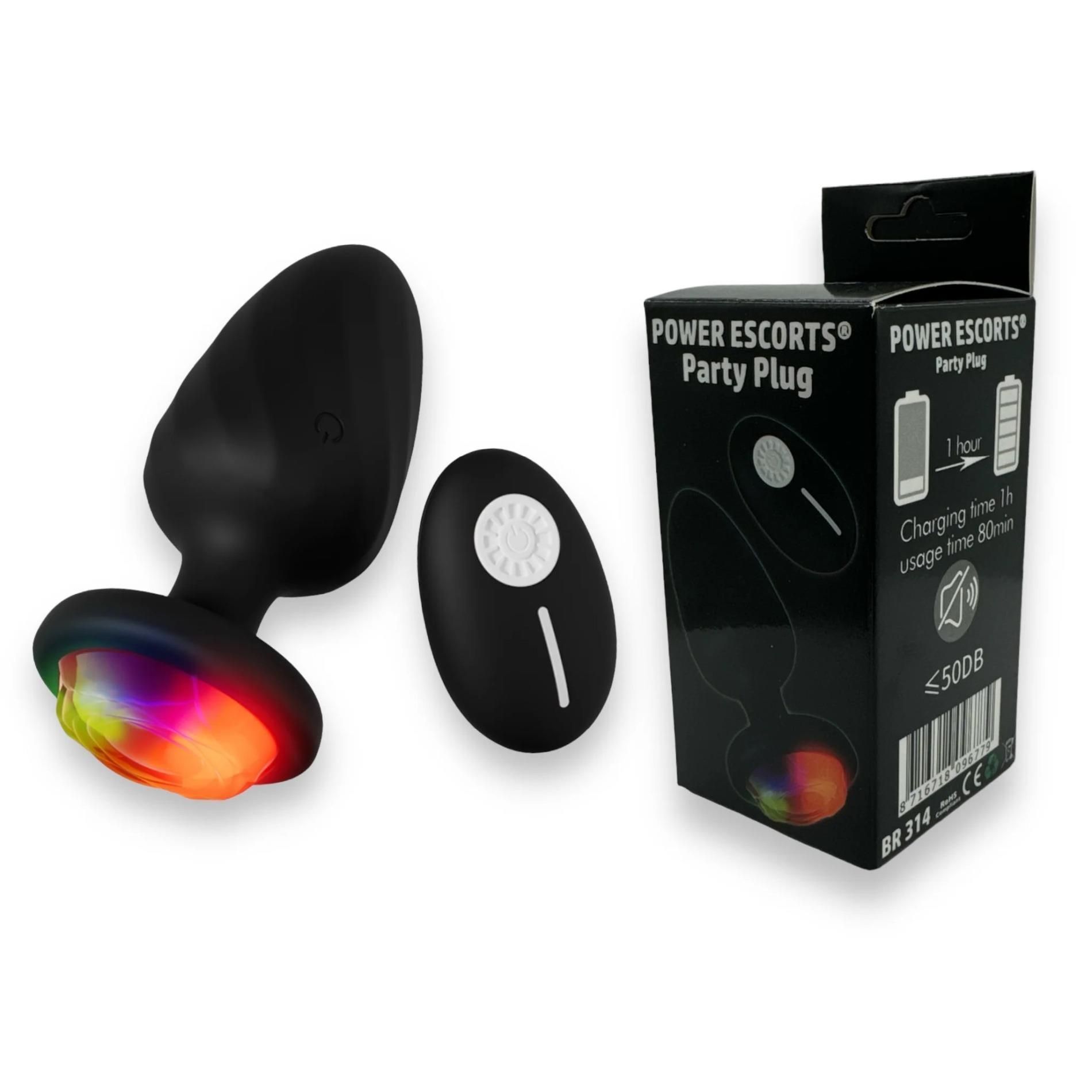 Korek analny Power Escorts Party Plug, 9,9 cm (czarny)