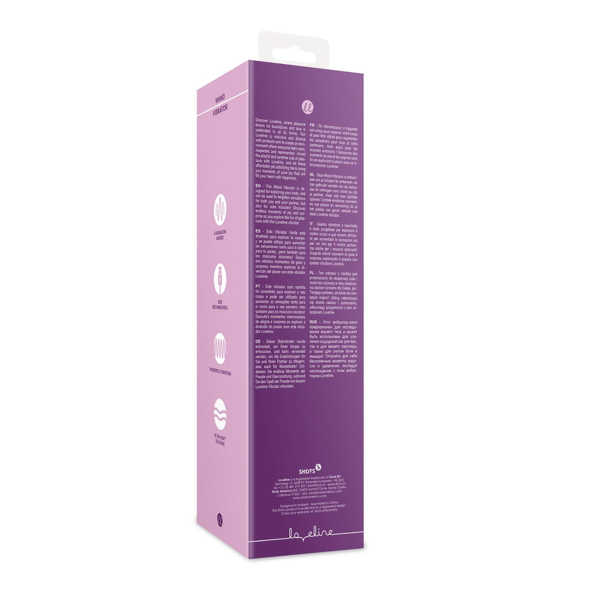 Вибромассажер Loveline Wand, 25.5 см (фиолетовый)