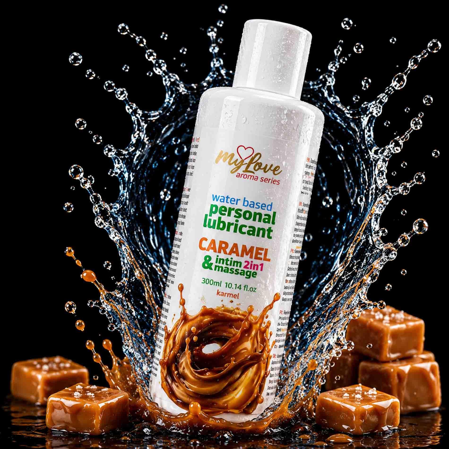 Lubrykant MyLove Aroma Series Intim&Massage 2w1 Caramel, 300 ml