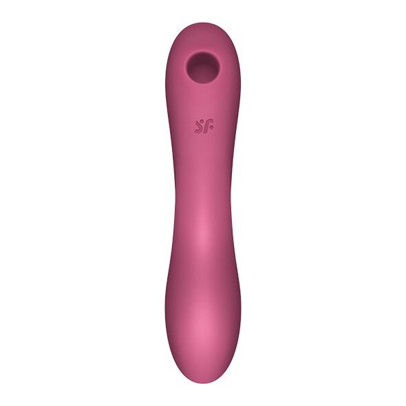 Bezdotykowy stymulator łechtaczki z wibracjami Satisfyer Curvy Trinity 3 (czerwony)