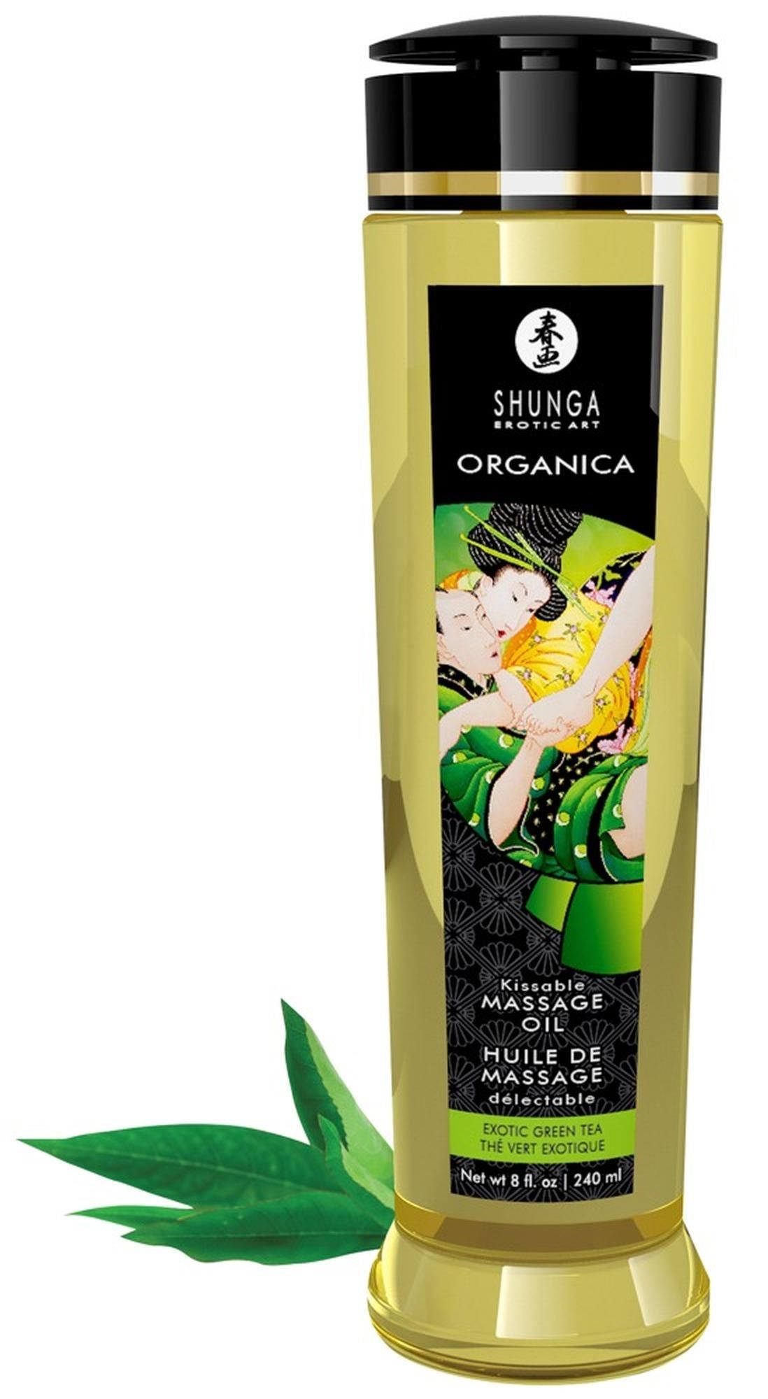 Массажное масло Shunga Organica Exotic зеленый чай, 240 мл