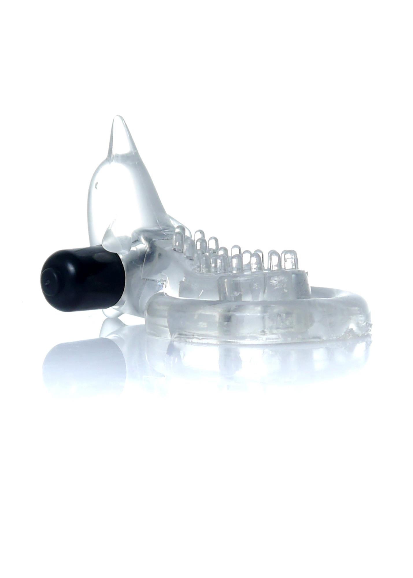Віброкільце B - Series EasyLove Dolphin Vibro CockRing, 9 см (прозорий)