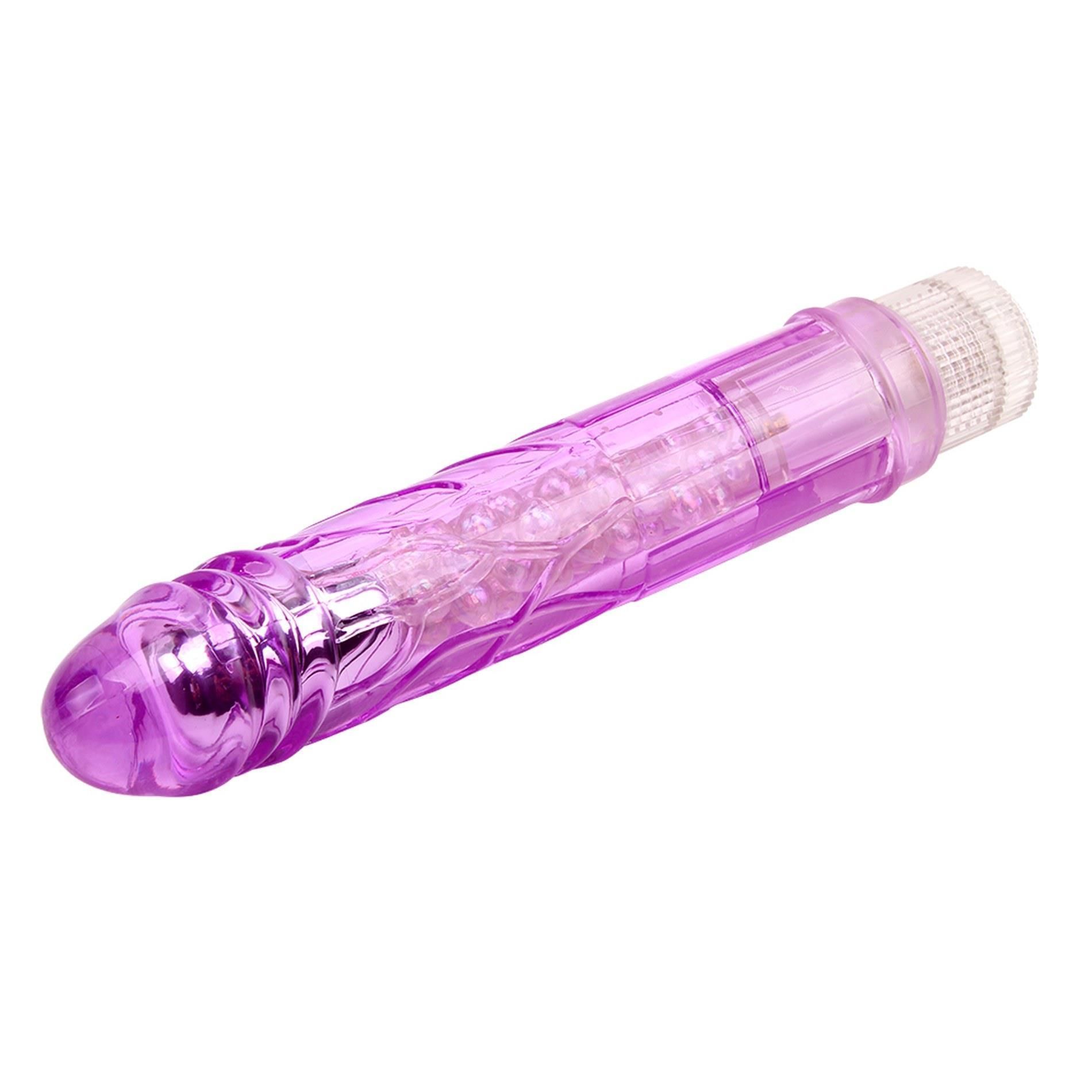 Вибратор Crystal Jelly Glitters Boy, 23.6 см (фиолетовый)