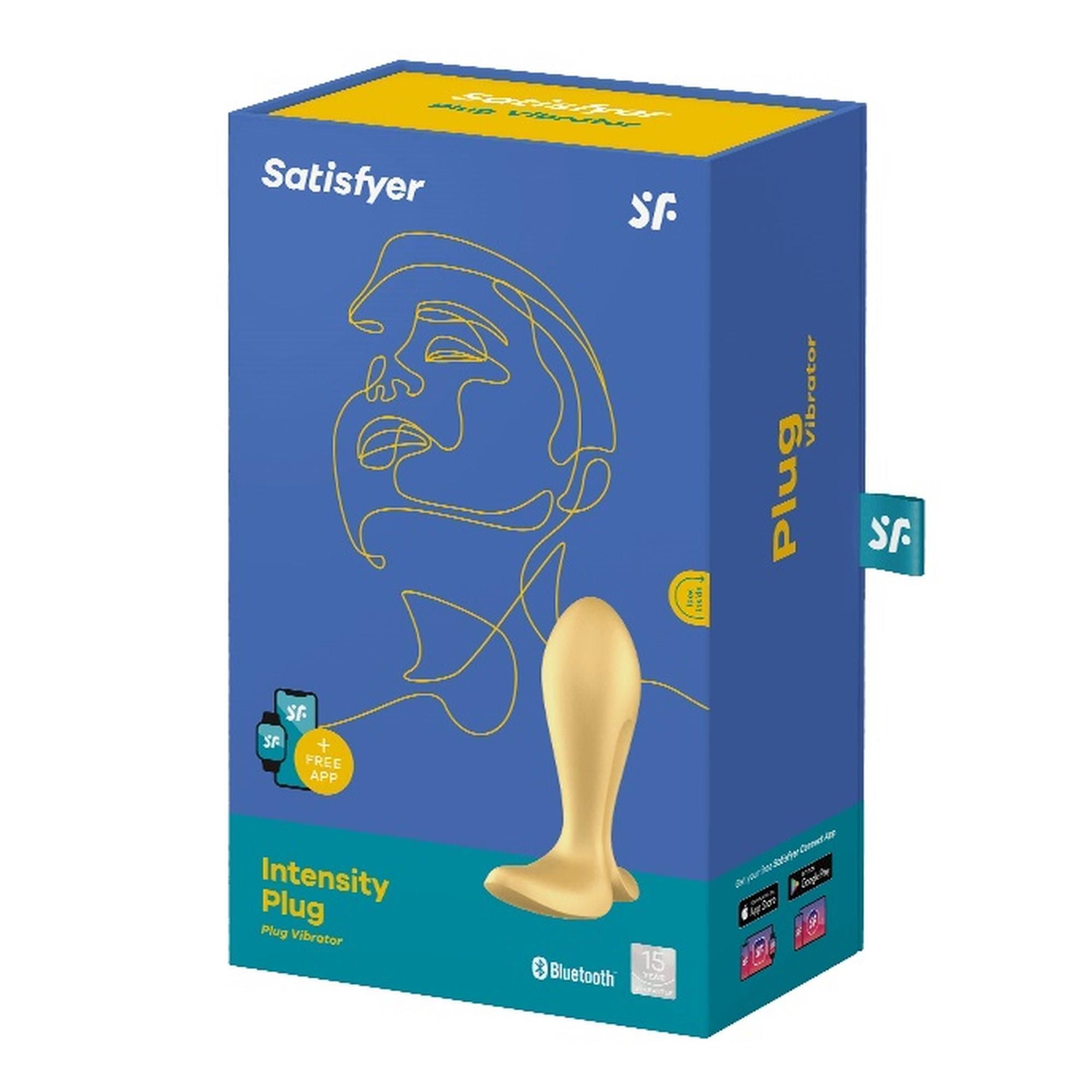 Анальна пробка з вібрацією Satisfyer Intensity Plug, 11,3 см (золотий)