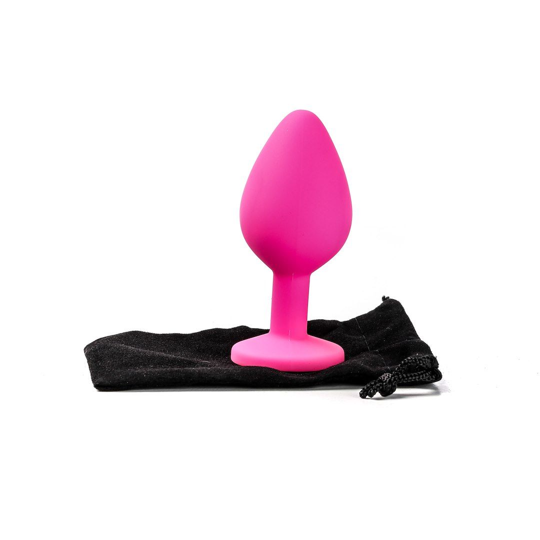 Korek analny Simply Pleasure M, 8 cm (niebieski)