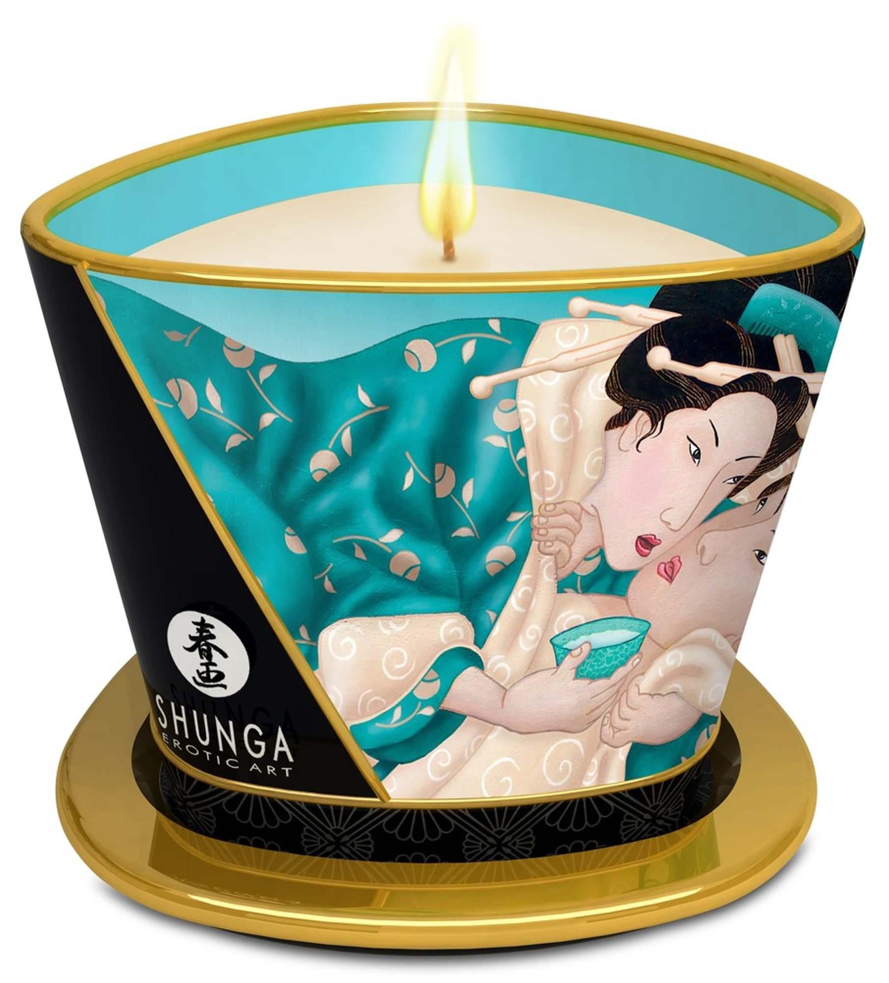Świeca do masażu Shunga Massage Candle Island Blossoms, 170 ml