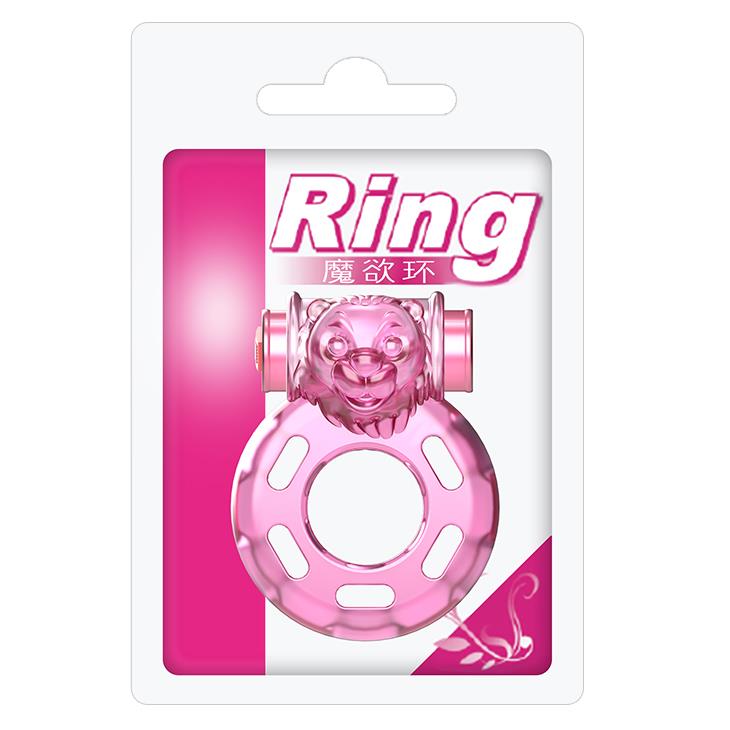 Эрекционное кольцо Baile Cock Ring Bear, 4.5 см (розовый)
