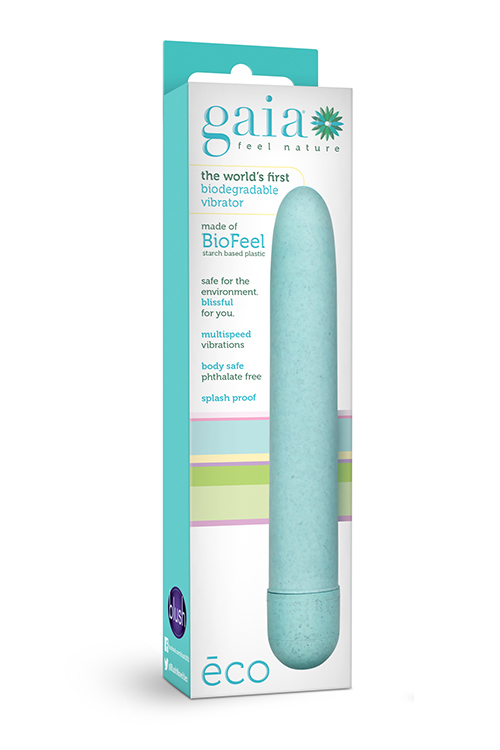 Вибратор Blush Gaia Eco, 17.8 см (бирюзовый)