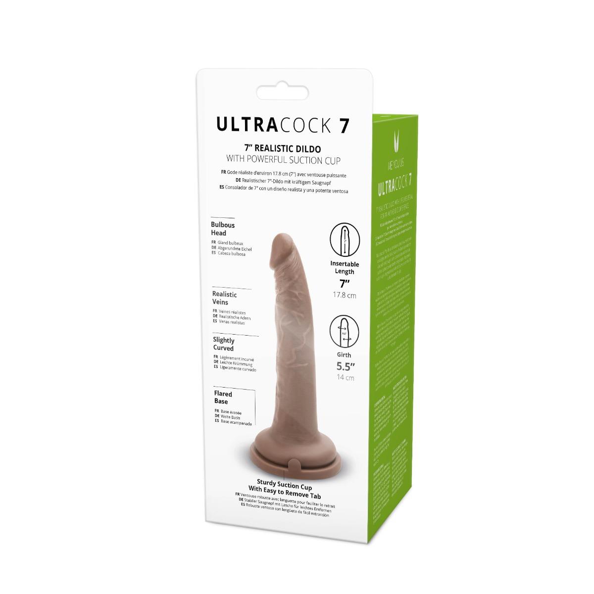 Фаллоимитатор Me You Us Silicone Ultra Cock 7 in, 17.8 см (коричневый)