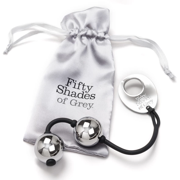 Вагинальные шарики Fifty Shades of Grey Inner Goddess, 21,6 см (серебристый)