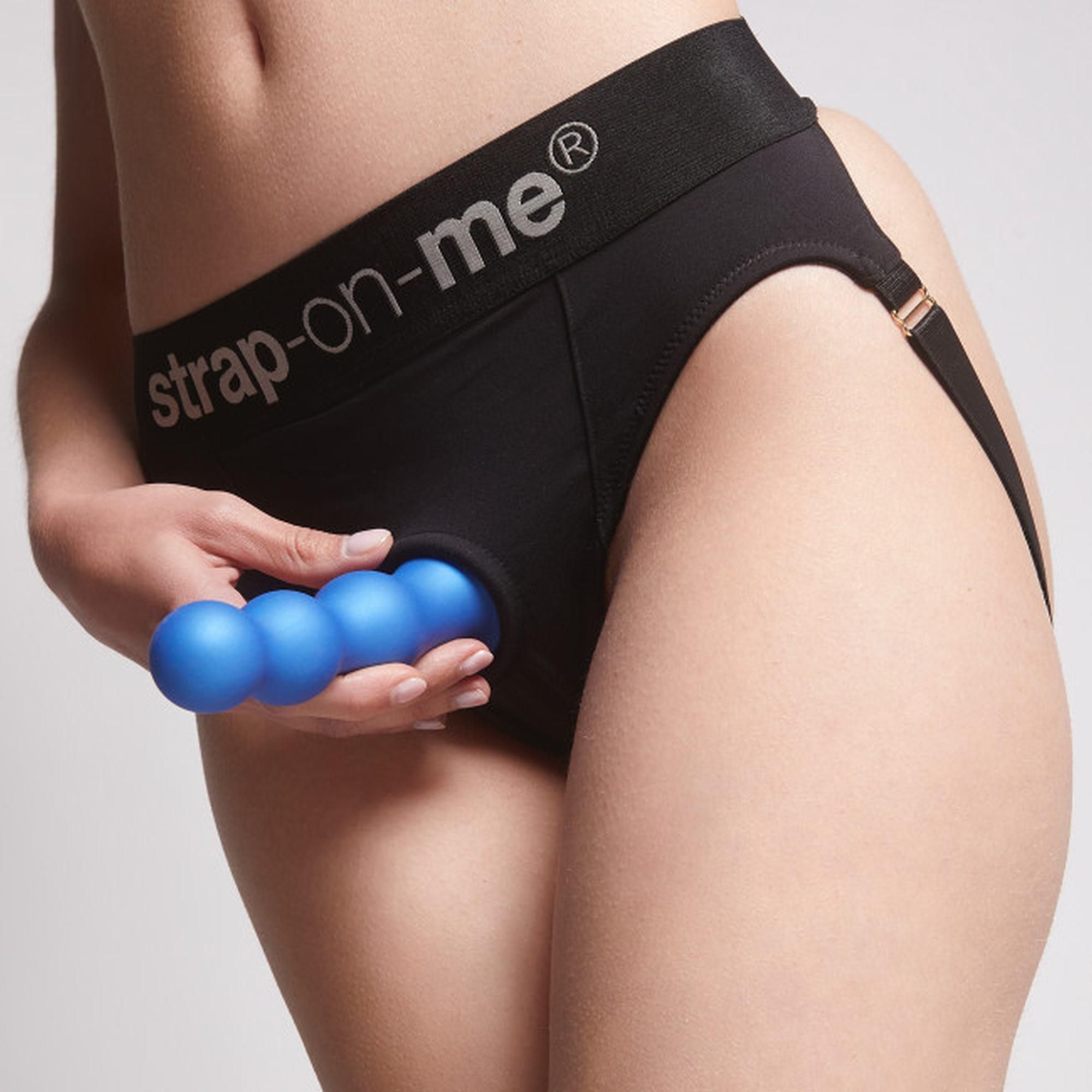 Фаллоимитатор Strap-on-me Balls, 18 см (голубой)