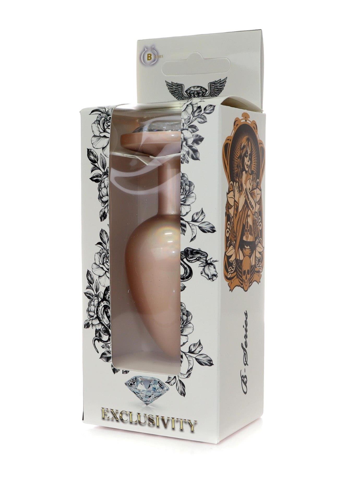 Korek analny Jewellery Pearl Gold Plug Clear L, 9 cm (złoty)