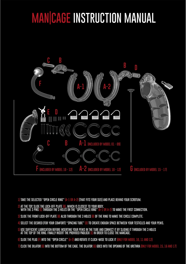 Пояс верности ManCage Model 15 (прозрачный)